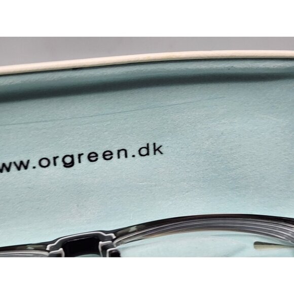 Orgreen Parker 82 57-15 Eyeglasses Frames Only Teal Black White Striped Japan - Picture 12 of 13